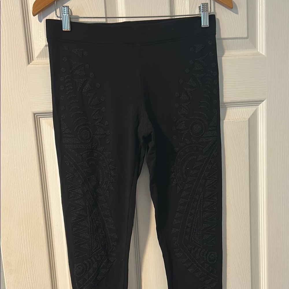 Black Patterned Leggings